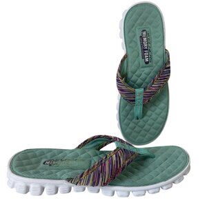 Skechers Flip Flops Womens 8 EZ Flex Cool Slip On Shoes Slide Sandals Beach Pool
